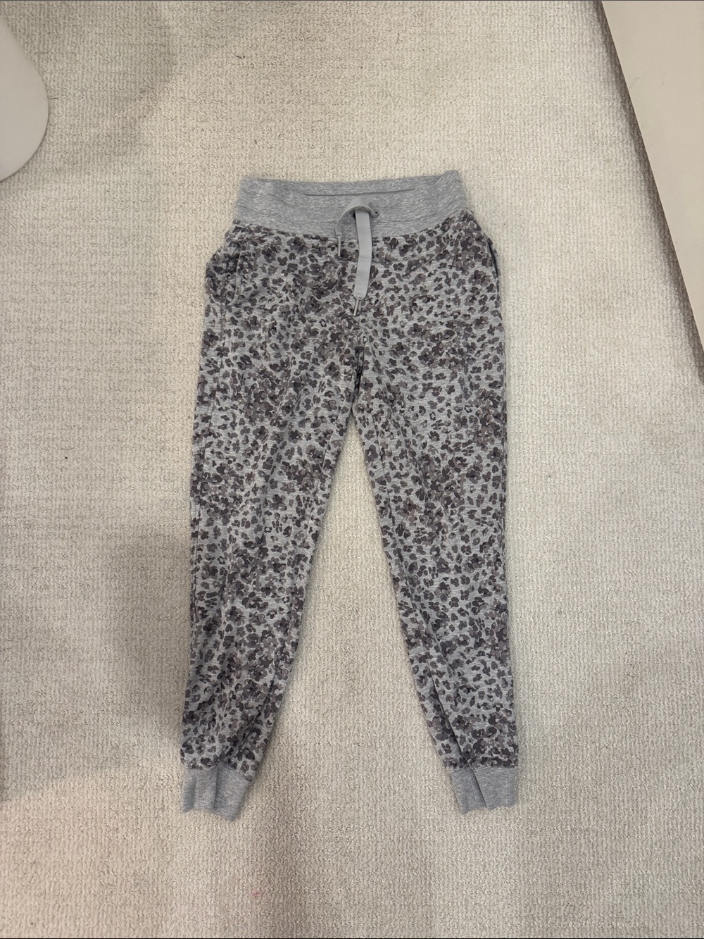 Athleta Gray Leopard Print Joggers Size XS